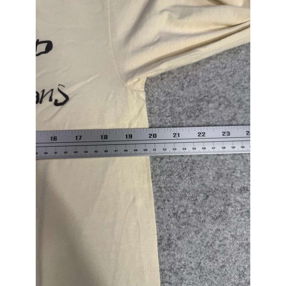 The Weeknd XO Nav Good Intentions‎ Long Sleeve Shirt Cream Smiley Face Mens M